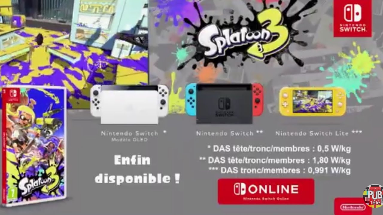 Splatoon 3 online Nintendo Switch "enfin disponible" pub 20s - YouTube