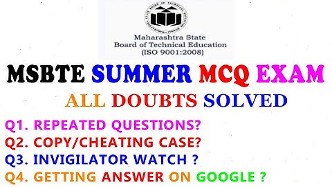 MSBTE ONLINE MCQ EXAM | ALL DOUBTS SOLVED | COPY/CHEATING CASE | REPEATED QUESTION | MCQ TIPS