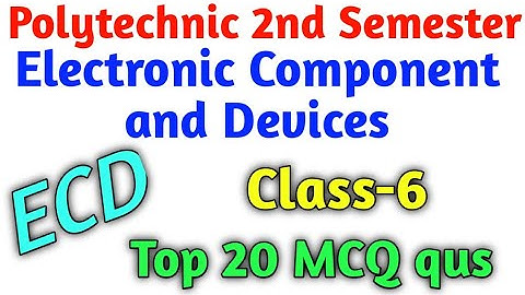 ECD MCQ//Electronics Engg 2nd Semester mcq qus//ECD objective qus//ECD//@Engineering Study Point