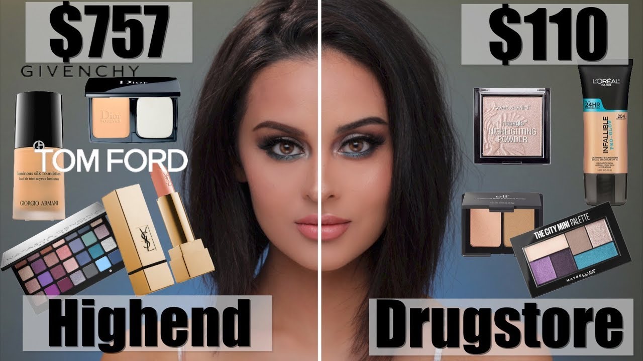 Drugstore VS Extreme Highend Makeup Tutorial YouTube