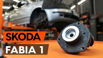 How to change front strut mount / top munt SKODA FABIA 1 (6Y5) [TUTORIAL AUTODOC]