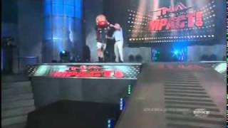 Bully Ray Powerbombs Aj Styles Off The Stage Through A Table