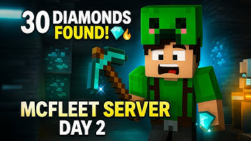 “Found 30 DIAMONDS in MCFLEET SERVER 😳💎 | Minecraft Java Survival – Day 2” #mcfleet 