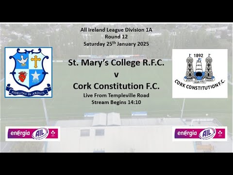 St Marys RFC v Cork Constitution FC - 2024-25 Energia All Ireland ...