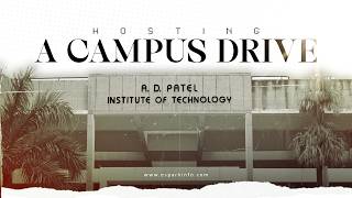 Hosting A Campus Drive At A.d. Patel Institute Of Technology Adit