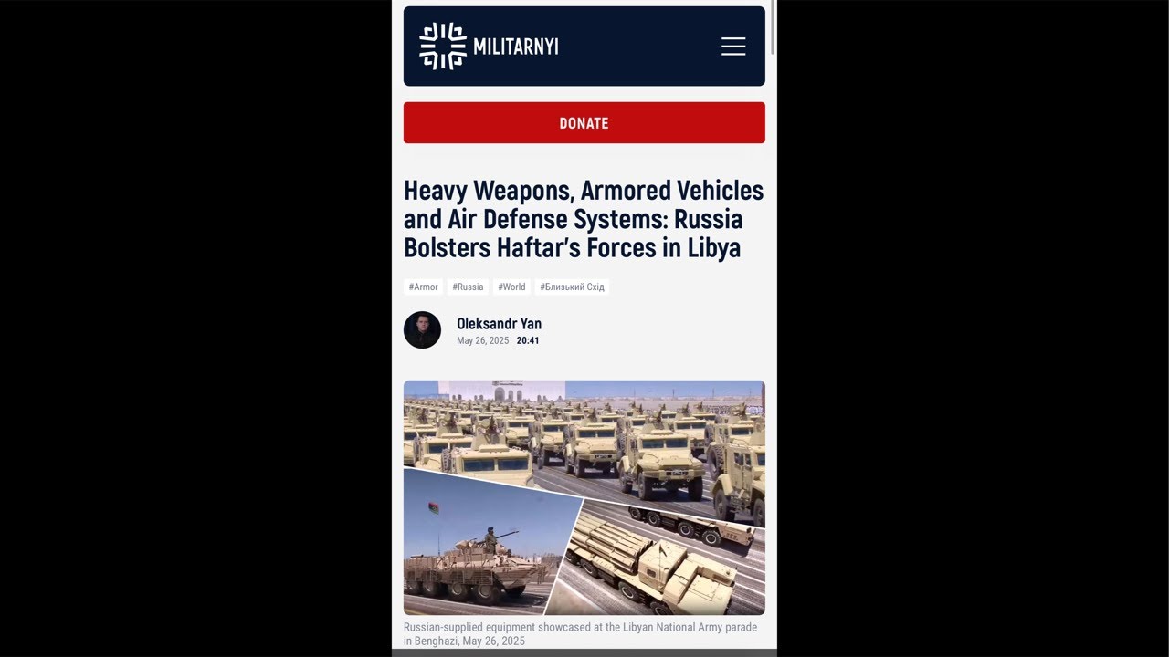 RUSSIA BOLSTERS HAFTAR'S FORCES IN LIBYA!!! (EZEKIEL 38:5)