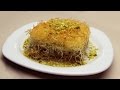 Turkish Knafeh Recipe - Shredded Phyllo Dessert with Walnuts