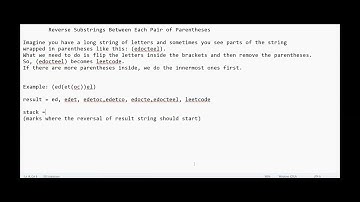 Reverse Substrings Between Each Pair of Parentheses | Leetcode 1190 | C++ Solution