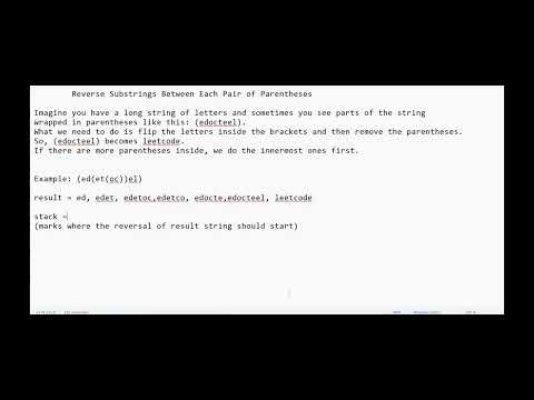 Reverse Substrings Between Each Pair of Parentheses | Leetcode 1190 | C++ Solution