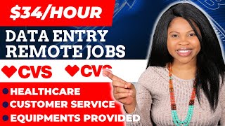 Data Entry Work From Home Jobs 2025: Remote Jobs, w/ CVS (On phone, Customer Service) Healthcare