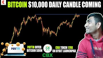 BITCOIN $10k daily candle coming?,Paytm offer bitcoin soon,CBX token 179X on bybit launchpad