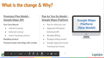 Webinar on Transition to Google Maps API New Model | Part - 1