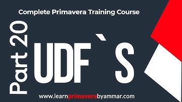 Part 20   UDFS (User Defined Fields) - Primavera P6 Training Course in Urdu