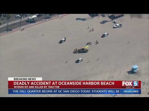 Woman Run Over By Tractor At Oceanside Beach