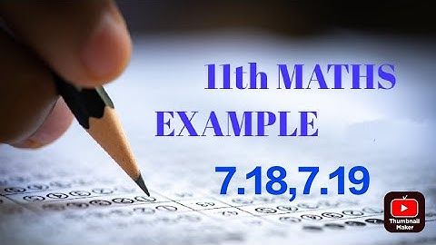 11TH MATHS/MATRICES AND DETERMINANT/CHAPTER 7/EXAMPLE 7.18,7.19(@MATHS STUDENT)