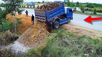 Scary Dump Truck Operations!! Transforming a Landfill Dumping & Dozer in Actions!