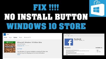 Fix !!No Install Button Windows 10 Store