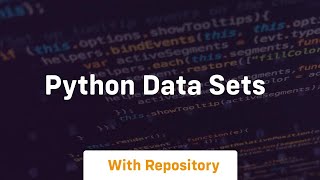 python data sets