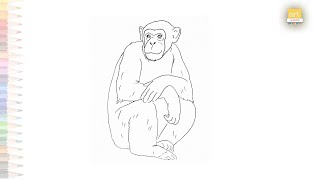 Chimpanzee drawings | Apes drawing easy | How to draw A Chimpanzee step by step | #artjanag