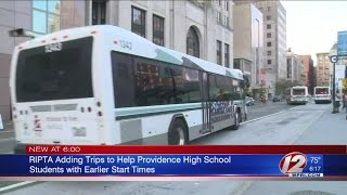 RIPTA adds bus trips for high school students