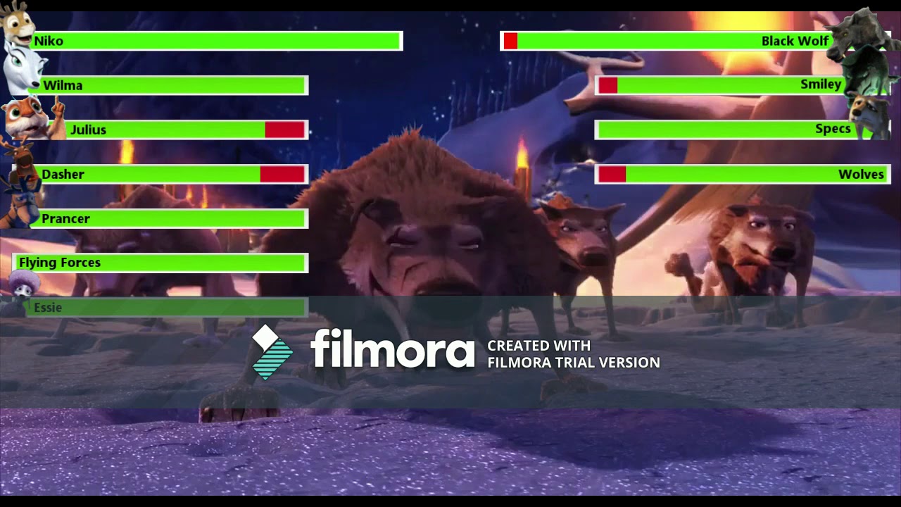 The Flight Before Christmas Final Battle with healthbars (Christmas Day Special)
