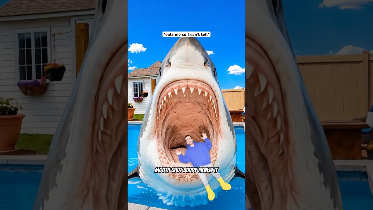 When There’s A Shark In The Pool 🤣 #shorts #relatable