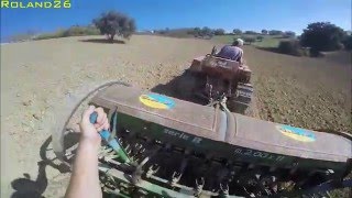 [GoPro On Board] Fiatagri 60-65 + seminatrice C.A.P  2mt X11 [Semina Orzo ]