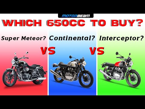 Super Meteor vs Continental GT vs Interceptor - Best 650cc Royal Enfield In India | MotorBeam हिन्दी