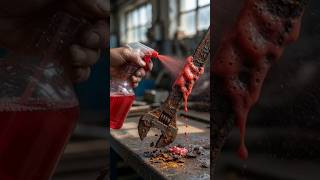 Extreme Rusted Wrench Restoration | Red Foam Cleaning Transformation