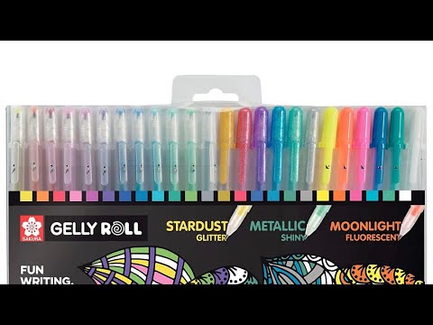 Sakura gelly roll pens swatch’s. Stardust/moonlight