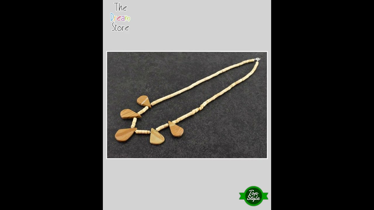 Charming Boho Chic Mixed-Materials Necklace 20" with Sterling Silver Clasp