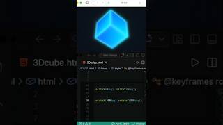 3D Cube design using css perspective 3D. Subscribe #3d #cssanimation