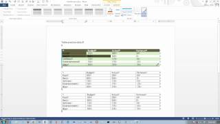 Word 2013: Formatting Tables: The Table/Format Tab