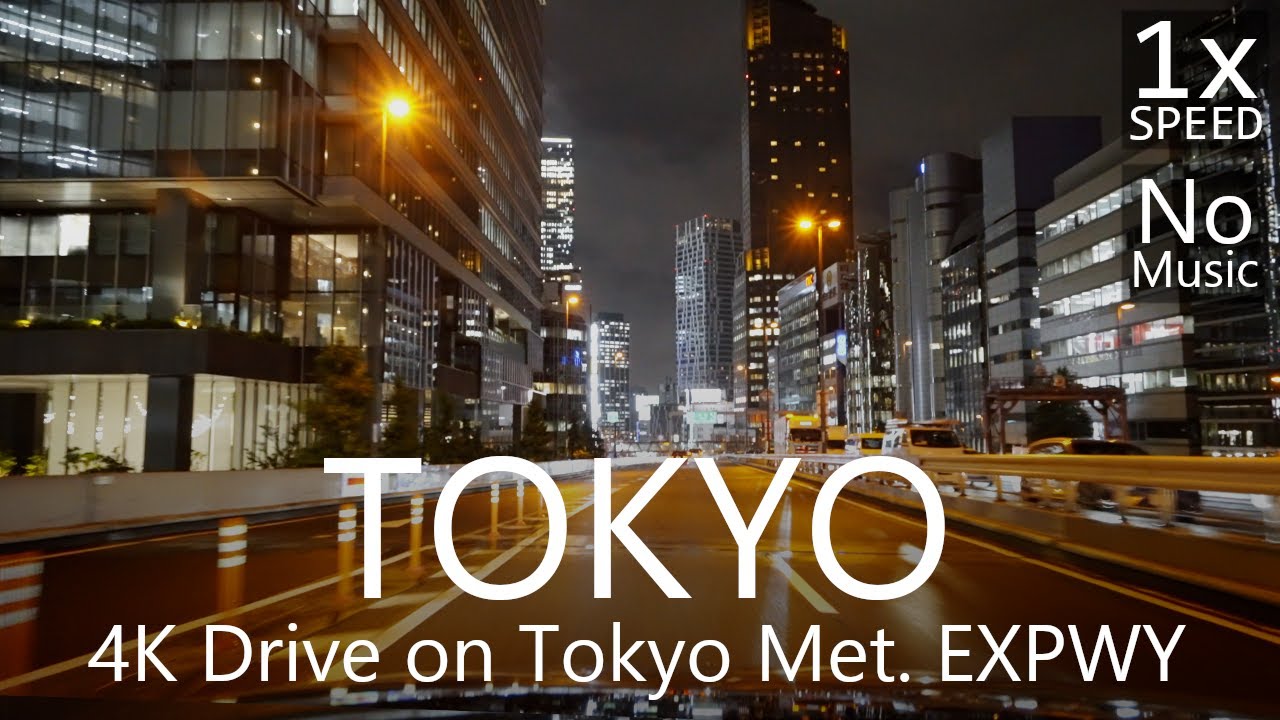 4K Tokyo Rainy Night Drive Sangen-Jaya to Tokyo Skytree thru Tokyo Met. EXPWY 雨の首都高夜景ドライブ