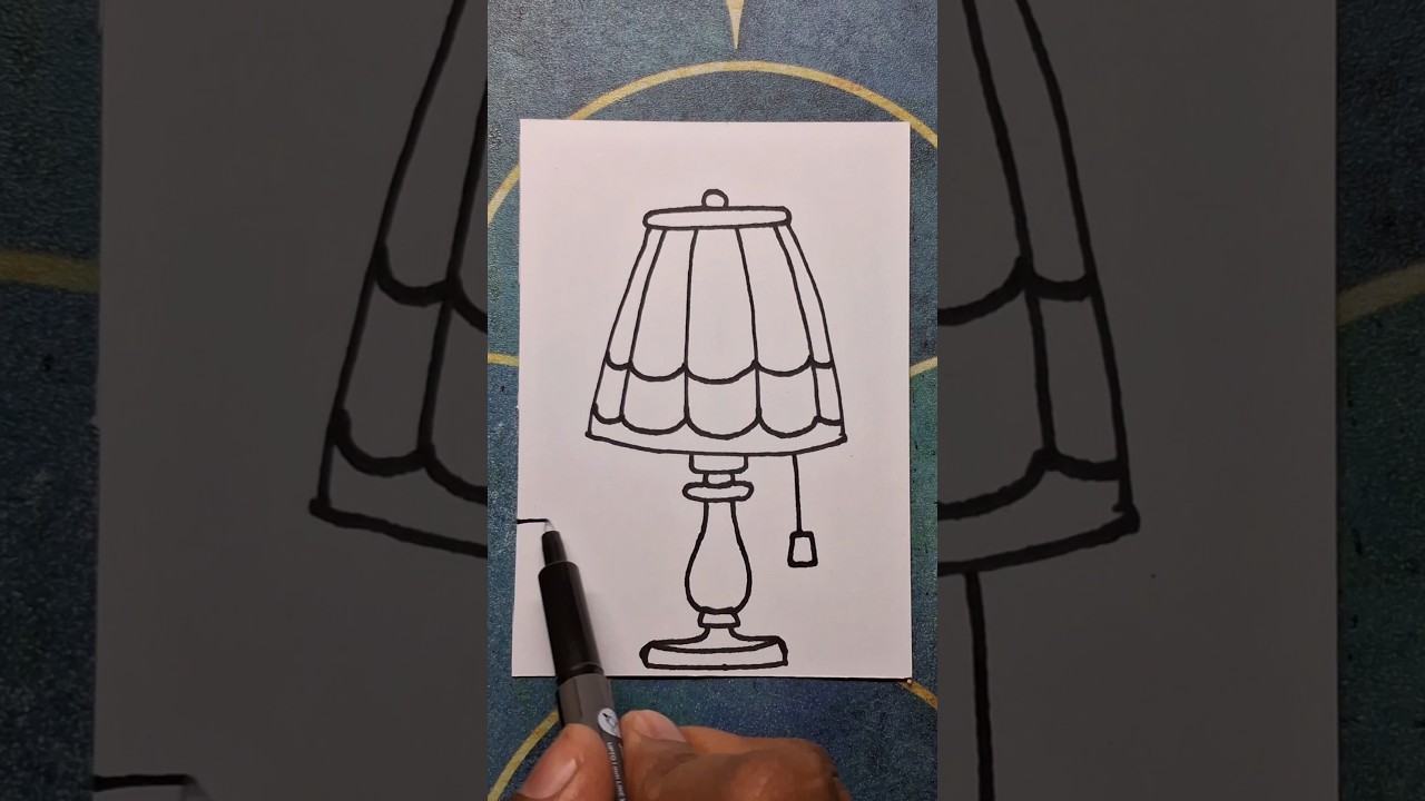 Table lamp drawing how to draw a table lamp,  lamp drawing