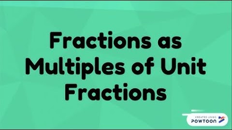 Math Grade 4 Fractions as Multiple of Unit Fractions