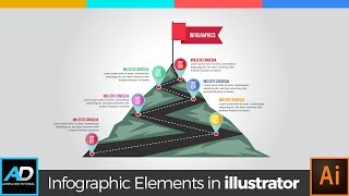 Infographic Elements Design template 019 | Infographic Illustrator Adobe Illustrator Tutorial