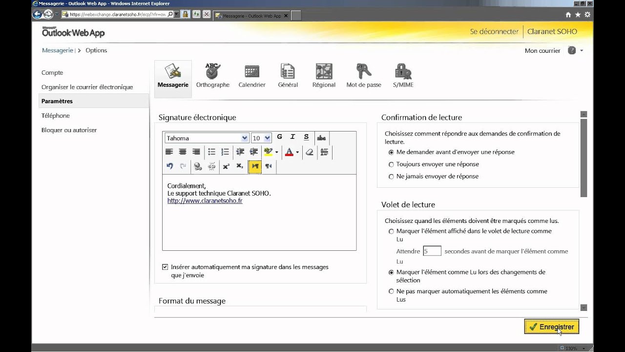 Outlook web app signature logo