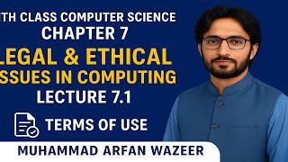 Lecture 7.1 – Introduction to Legal & Ethical Issues in Computing