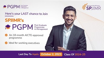 Accelerate your career with SPJIMR