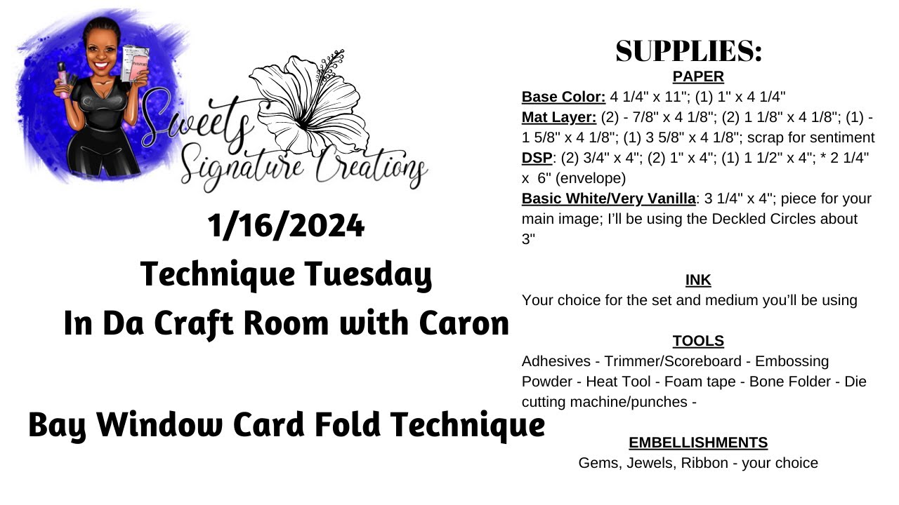 Bay Window Card Fold Technique In Da Craft Room with Caron - YouTube