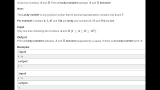 M. Lucky Numbers Icpc Iut Newcomers Sheet Loops Codeforces