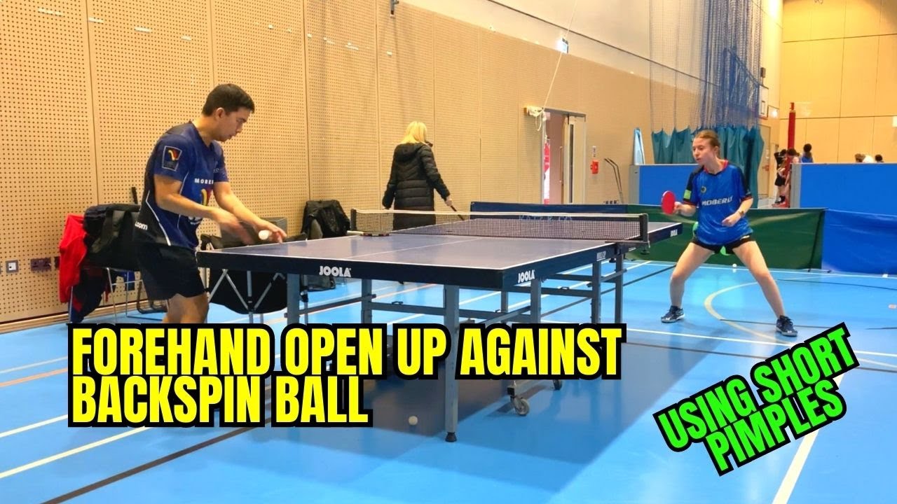 How to open up against backspin using short pimples YouTube