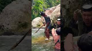 Water Fishing Adventure | Catching Fish by Hand in the River! 🐟🌊#fishing #survivalskills #junglelife