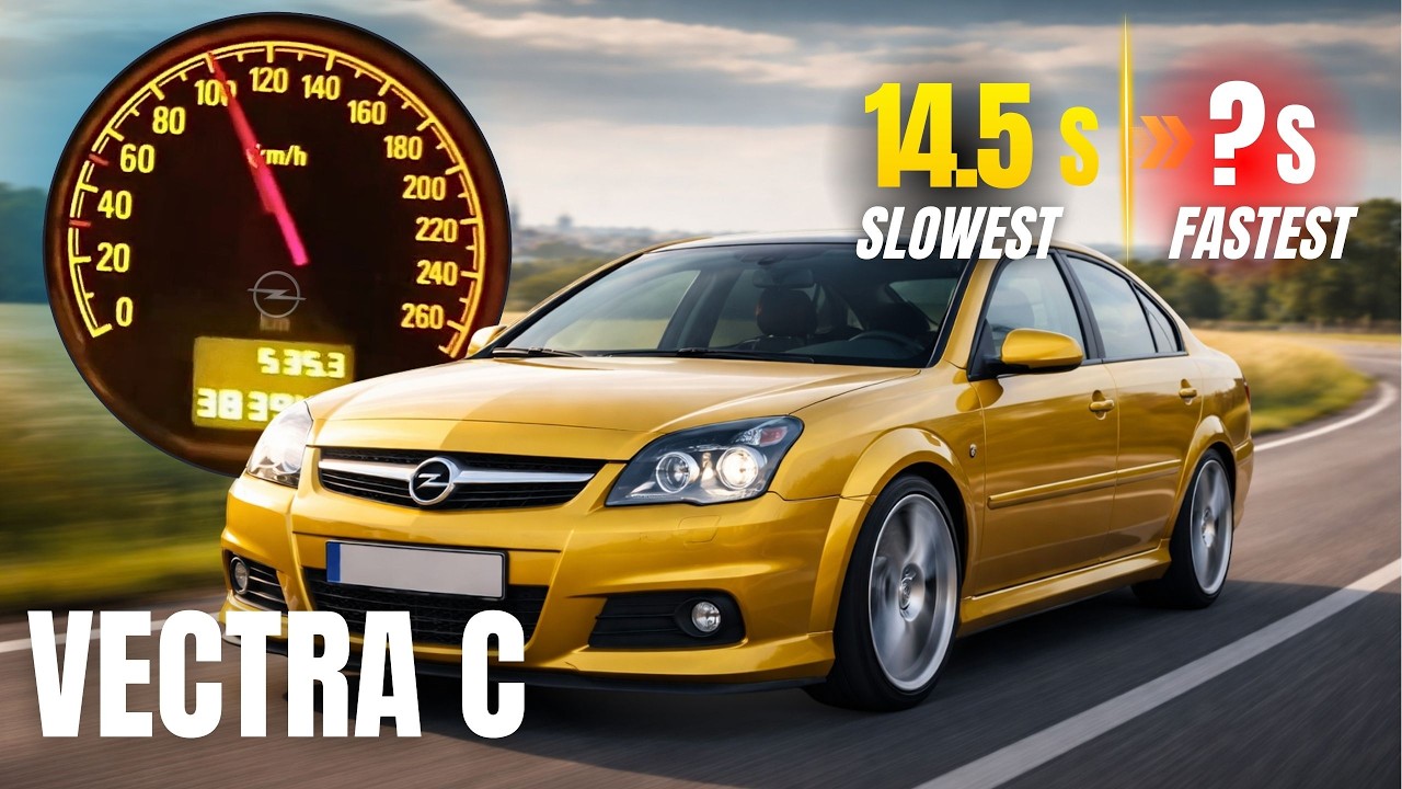 Opel Vectra C (OPC) 0-100 km/h. Acceleration Battle. 1.6 to 3.2 | Which Engine Is The FASTEST?