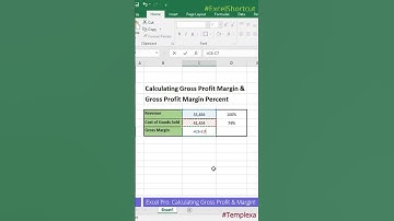 Excel for Entrepreneurs: Understanding and Calculating Gross Margin #excelformulahacks #ytshorts