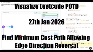 Minimum Cost Path with Edge Reversals | Dijkstra / 0‑1 BFS Graph | LeetCode POTD 27 Jan 2026
