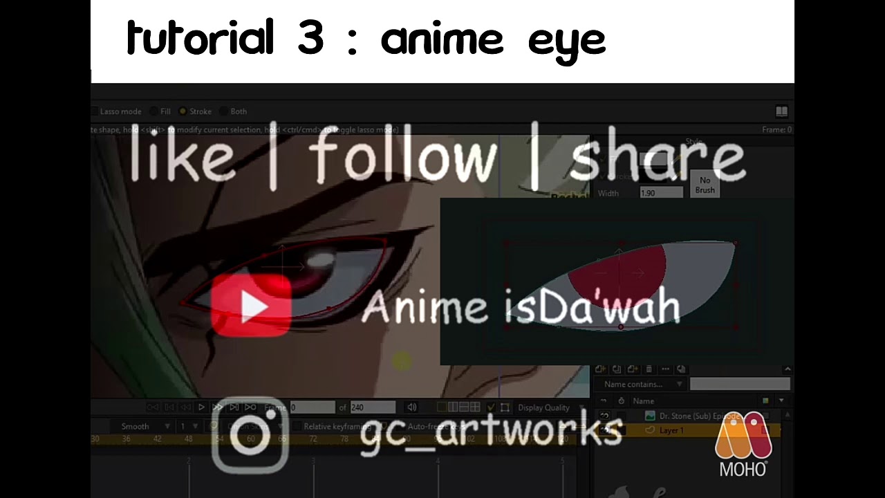 Moho Tutorial 3 : Anime Eye - YouTube