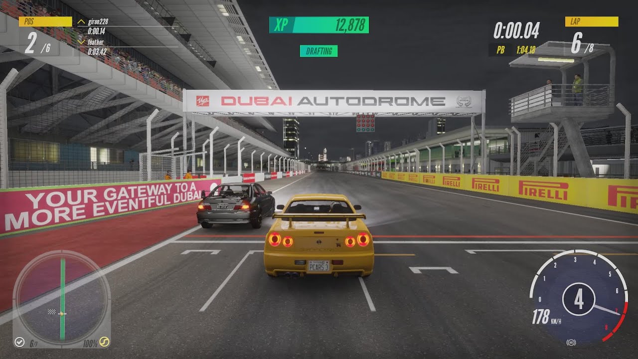 Project Cars 3 - Midnight JDM Battle at Dubai (R34 GT-R vs Evo VI) - Multiplayer with giron228