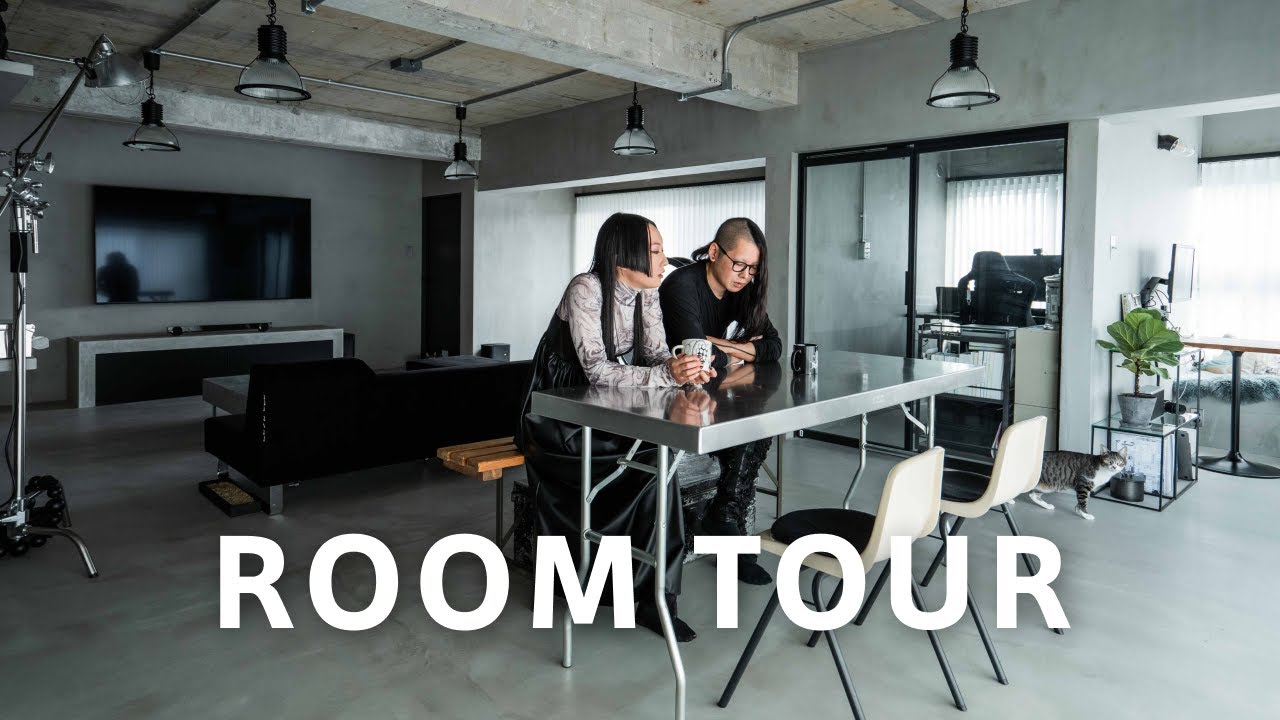 アート591　「記憶」　インテリアコーディネート ROOM TOUR】 Sophisticated monotone furniture! A concrete house